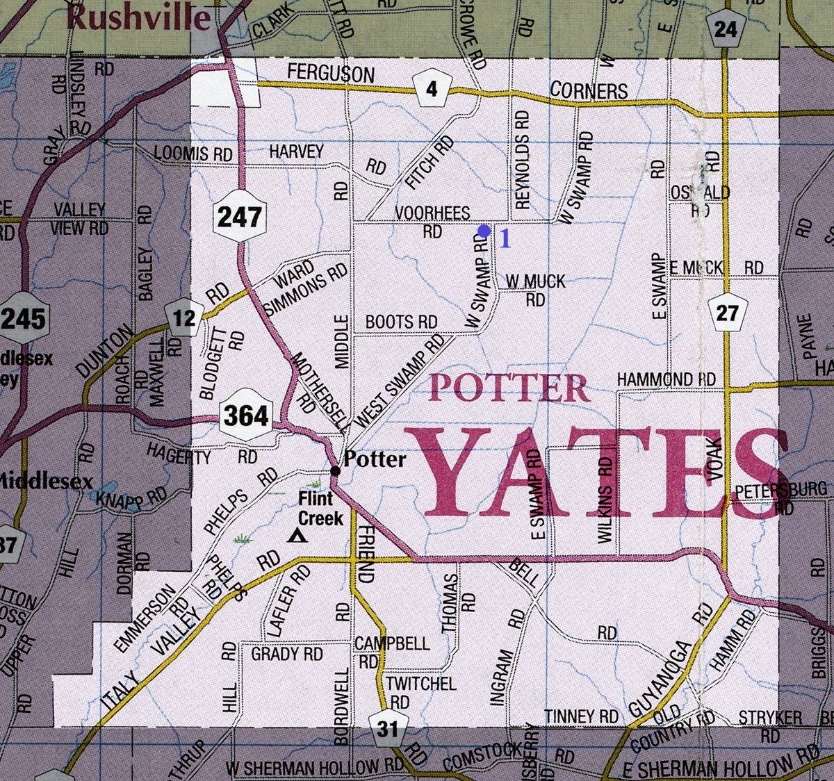Town of Potter Map